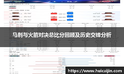 马刺与火箭对决总比分回顾及历史交锋分析